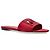 Ciabatte Logo in pelle rosse Dolce & Gabbana - vista 2