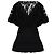 Chloé Blusa de encaje negra de algodón