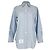 Thom Browne Button-Down besticktes Hemd aus blauer Baumwolle