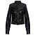 Top de pele de cordeiro preto Balenciaga