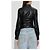 Top de pele de cordeiro preto Balenciaga - vista 2