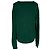 Sweatshirt Ralph Lauren Polo em malha com tranças e decote em V em algodão verde - vista 3