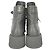 Stivaletti combat stringati Chanel CC in pelle grigia - vista 5