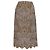Falda midi estampada Farm Rio en lino beige