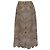 Falda midi estampada Farm Rio en lino beige - vista 3