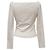Top de manga larga cruzado Reformation Jeans en algodón blanco - vista 2