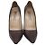 Décolleté a punta Jimmy Choo in pelle di struzzo marrone - vista 2
