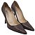 Décolleté a punta Jimmy Choo in pelle di struzzo marrone - vista 3