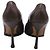 Décolleté a punta Jimmy Choo in pelle di struzzo marrone - vista 5