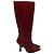 Botas altas Stuart Weitzman Parton efecto cocodrilo en cuero Burgundy
