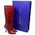 Botas altas Stuart Weitzman Parton efecto cocodrilo en cuero Burgundy - vista 6