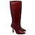 Botas altas Stuart Weitzman Parton efecto cocodrilo en cuero Burgundy - vista 7