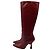 Botas altas Stuart Weitzman Parton efecto cocodrilo en cuero Burgundy - vista 8