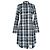 Thom Browne Plaid Midi Hemdkleid aus dunkelblauer Baumwolle