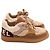 Sneaker alte Chanel in shearling in pelle d'agnello marrone