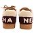 Sneaker alte Chanel in shearling in pelle d'agnello marrone - vista 3