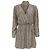 Autre Marque Mini abito Parker con stampa pitone in seta beige