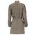 Autre Marque Mini abito Parker con stampa pitone in seta beige - vista 4