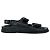 Sandali Dad Chanel in pelle matelassé con logo CC in pelle nera
