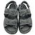 Sandali Dad Chanel in pelle matelassé con logo CC in pelle nera - vista 2