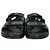 Sandali Dad Chanel in pelle matelassé con logo CC in pelle nera - vista 3