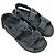Sandali Dad Chanel in pelle matelassé con logo CC in pelle nera - vista 5