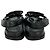 Sandali Dad Chanel in pelle matelassé con logo CC in pelle nera - vista 6