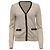 Tory Burch Madeline Strickcardigan aus elfenbeinfarbener Merinowolle