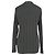 Brunello Cucinelli Strickcardigan mit verdeckter Knopfleiste aus grauer Baumwolle - Ansicht 3