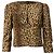 Blazer corto Milly con estampado de leopardo en pelo de poni marrón