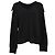 Bottega Veneta Pullover mit Polokragen aus schwarzer Baumwolle