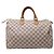 Bolso Louis Vuitton Speedy Damier Azur en lona de nylon blanca