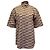 Camicia a maniche corte Balenciaga BB Monogram Logo Print in cotone marrone