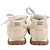 Sneakers Miu Miu Tyre Technical in camoscio avorio - vista 3