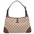 Borsa Gucci Jackie GG Canvas Beige Marrone Scuro - vista 3