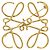 Broche Loewe Anagram in metallo dorato