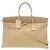 Borsa a mano 2-Way e borsa da viaggio Burberry Logo in pelle beige