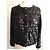 Chanel Chocolate Bar Cardigan-Jacke aus Kaschmir und Pailletten - Ansicht 2