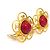 Orecchini a clip Chanel Oro e Rosso - vista 2