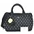 Borsa Prada in rafia nera e off-white - vista 14
