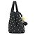 Borsa Prada in rafia nera e off-white - vista 2