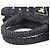 Borsa Prada in rafia nera e off-white - vista 8
