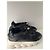 Sneakers Versace Chain Reaction in pelle nera e mesh - vista 2