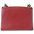 Borsa a tracolla Pochette Prada Saffiano con catena in pelle rossa - vista 2