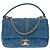 Borsa CHANEL Timeless/Classique in Denim Blu - 104024 - vista 3
