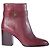 Botines de tacón de piel Dark Carmine con cierre giratorio Tory Burch