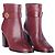 Botines de tacón de piel Dark Carmine con cierre giratorio Tory Burch - vista 2