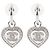 CHANEL - Orecchini pendenti cuore Chanel in metallo argentato e strass bianchi