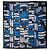CHANEL - Foulard di seta Chanel 90 blu e grigio