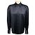 Camisa de seda Brunello Cucinelli Night Sky Navy Blue con cadena Monili